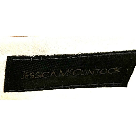 Jessica McClintock Metallic Clutch Purse | Gold Chain Strap Evening Bag | 4.25 x - Picture 5 of 5